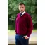Massoti Merino V Neck Jumper Wine W01  